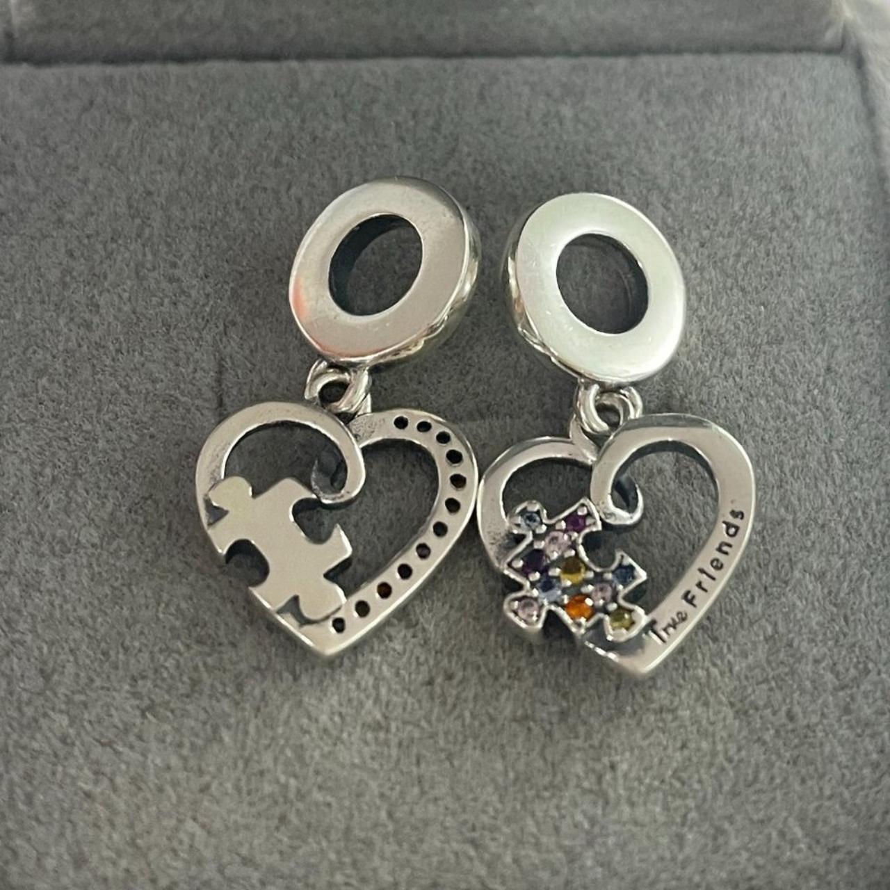 Pandora Puzzle Piece Hearts Splittable Friendship... Depop