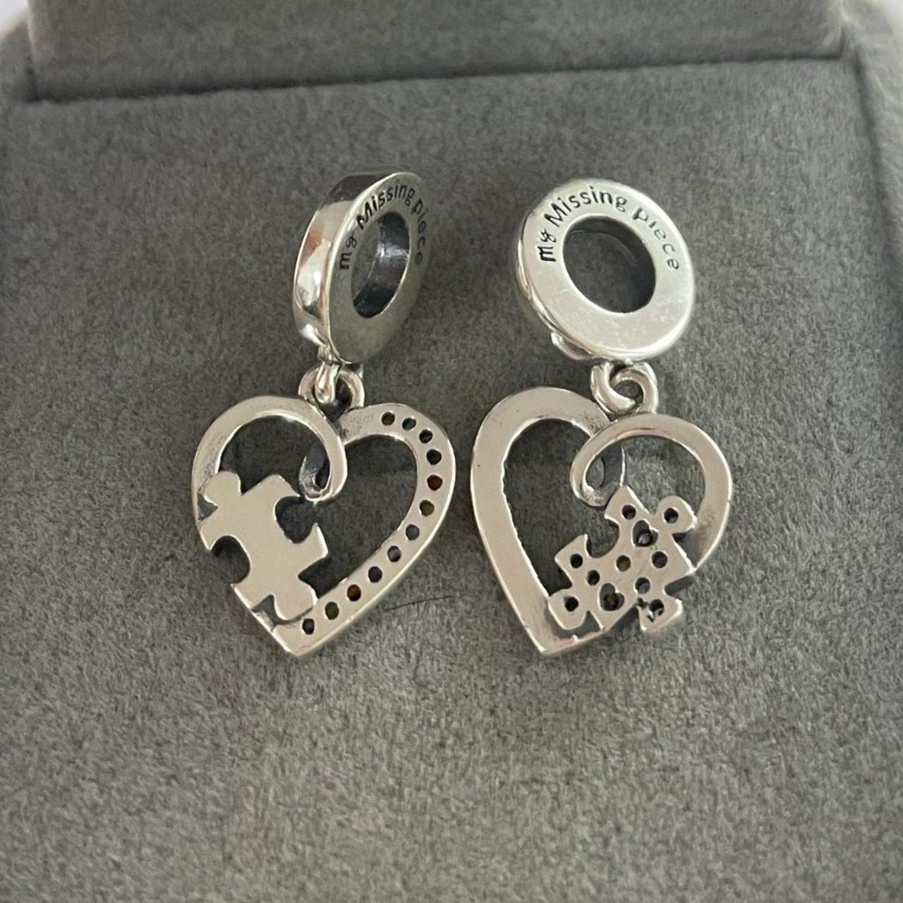 Pandora Puzzle Piece Hearts Splittable Friendship... Depop