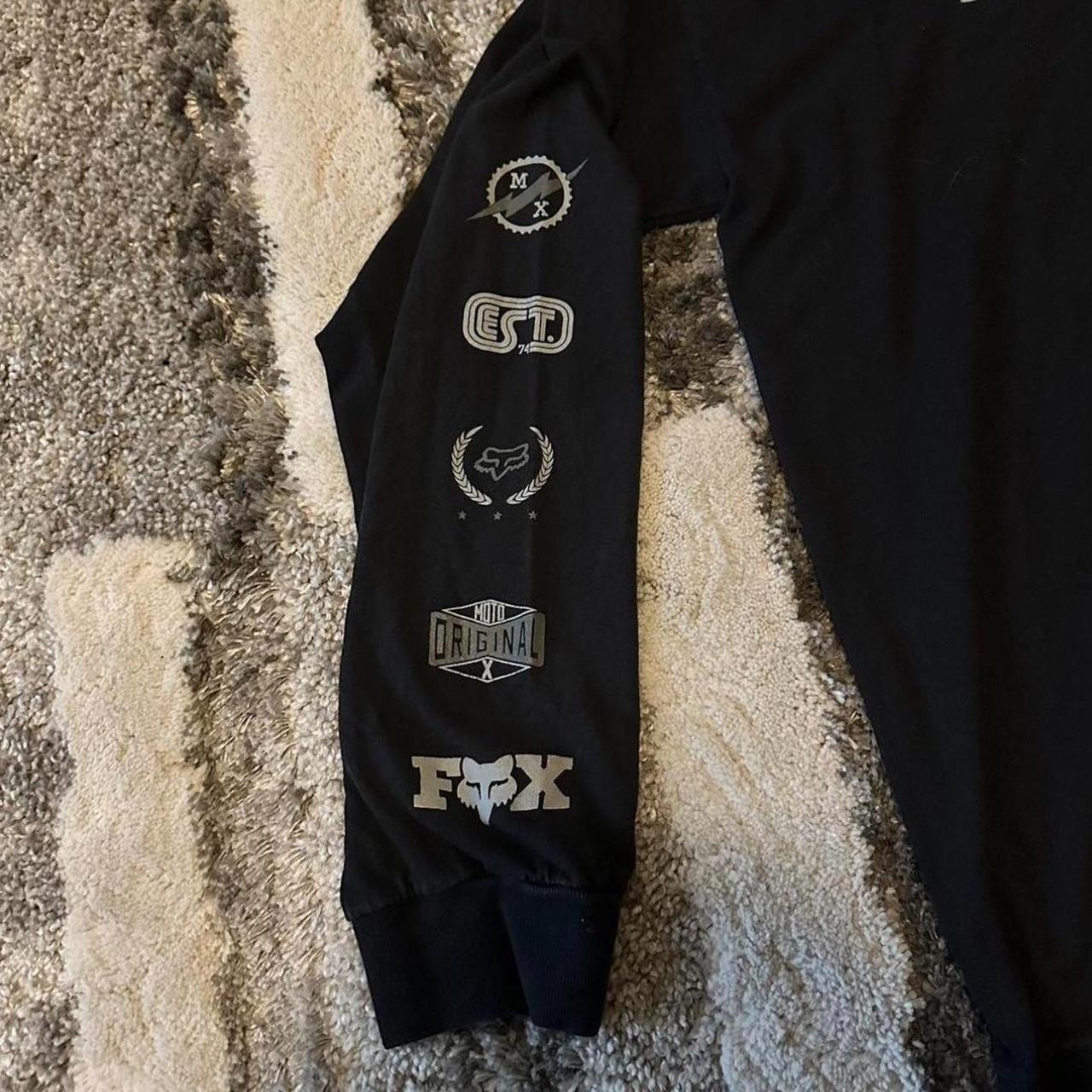 Y2k style fox motocross long sleeve shirt. Size xl.... Depop