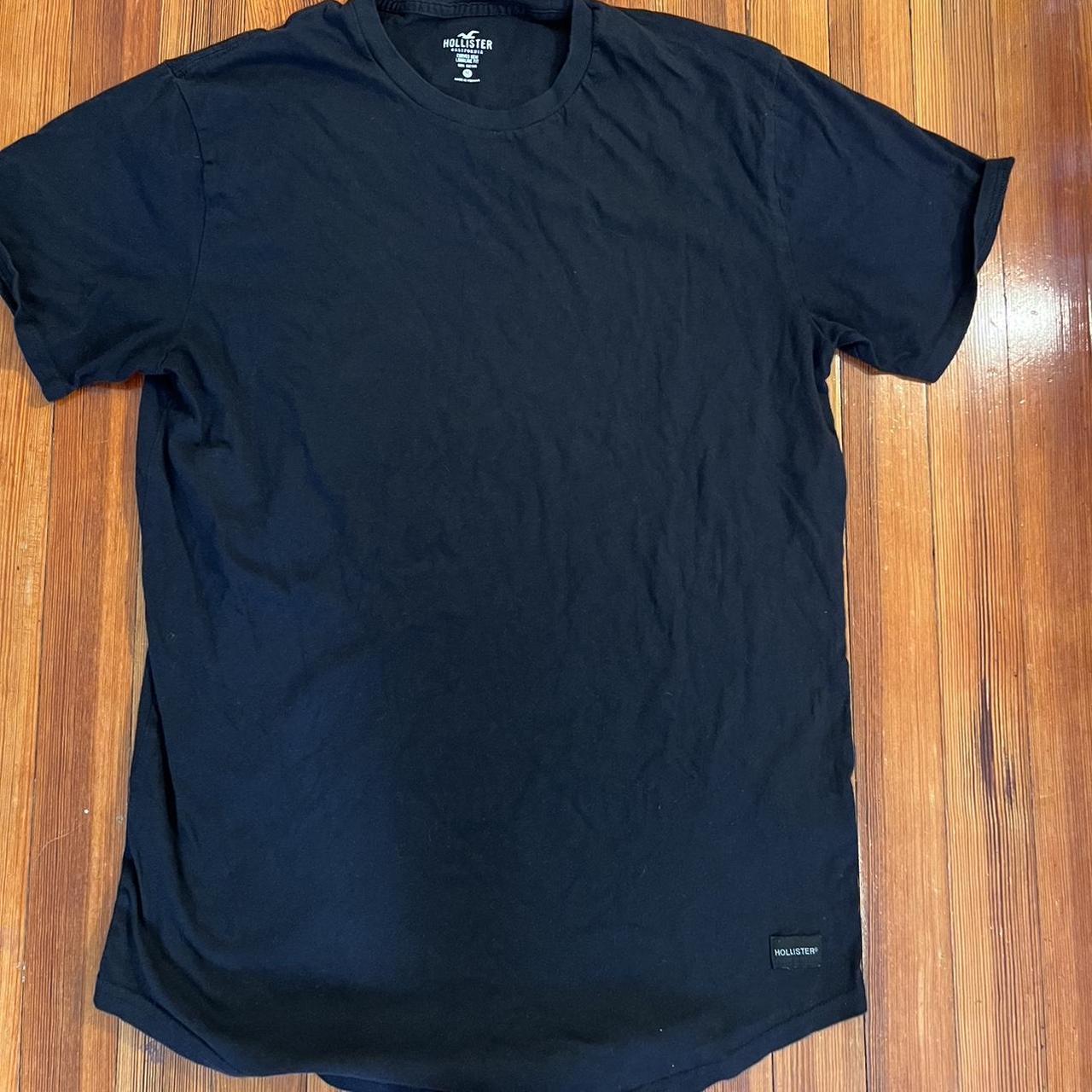 Hollister Black Long T Shirt - Depop