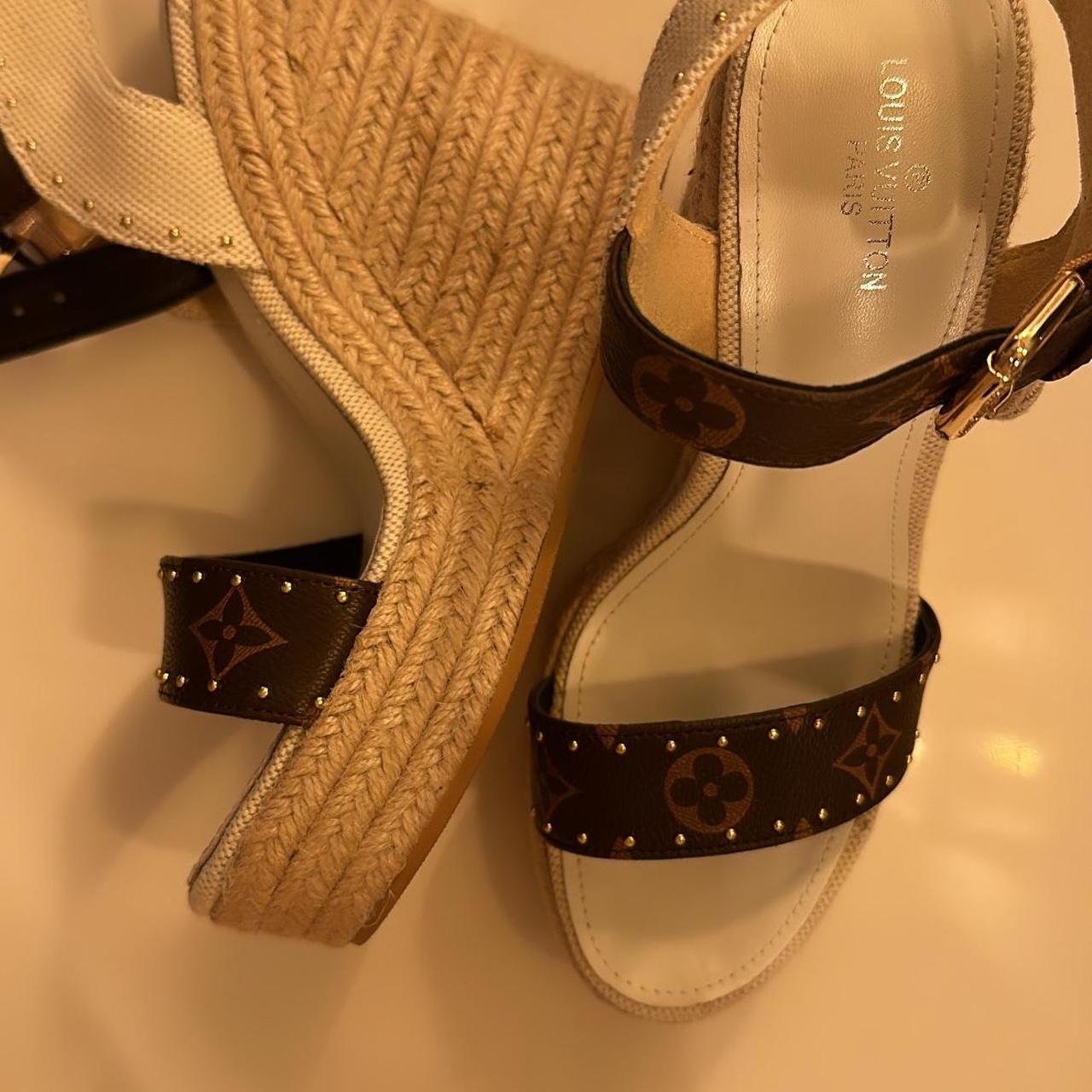 Like new LV wedges Size 40 Fit snug - Depop