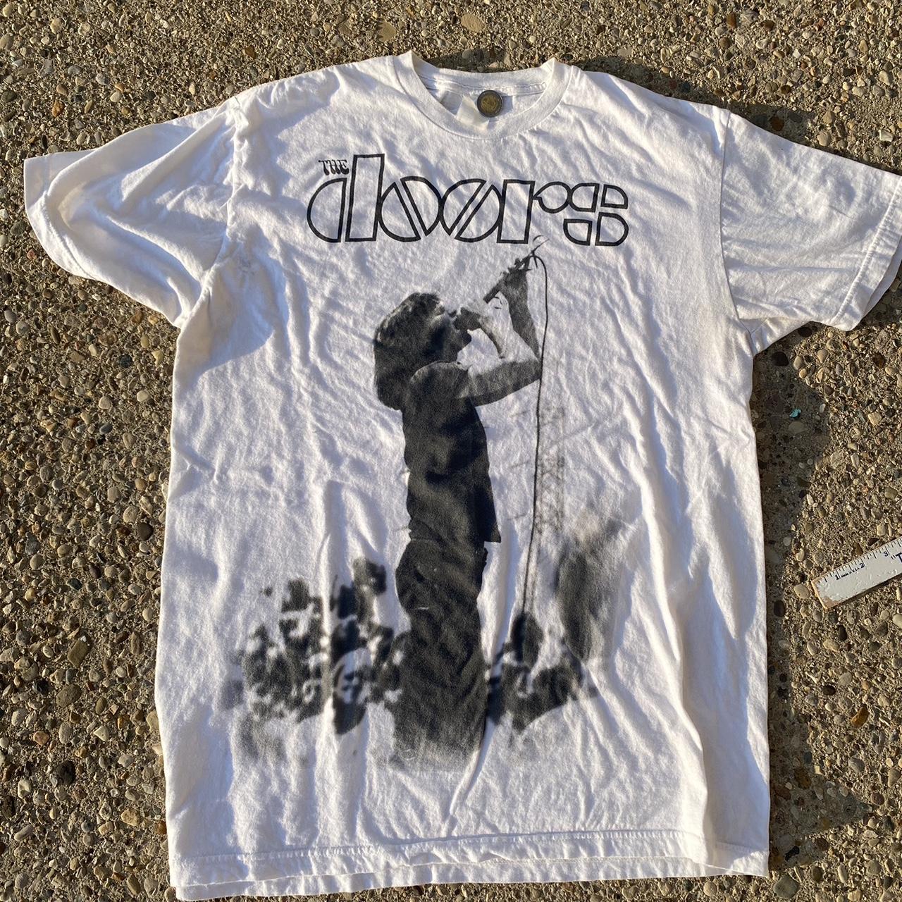 The Doors white and black t-shirt #bandtee 2009 Size... - Depop