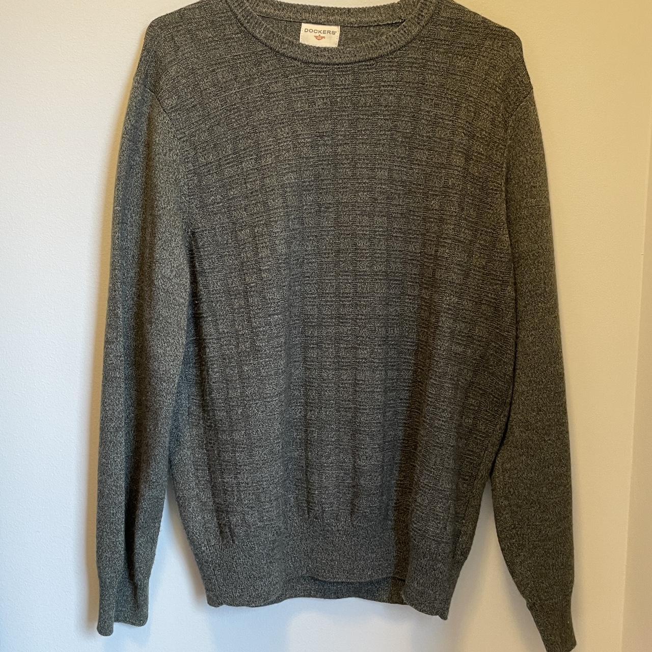 Vintage Oversized Khaki Green Sweater - Depop