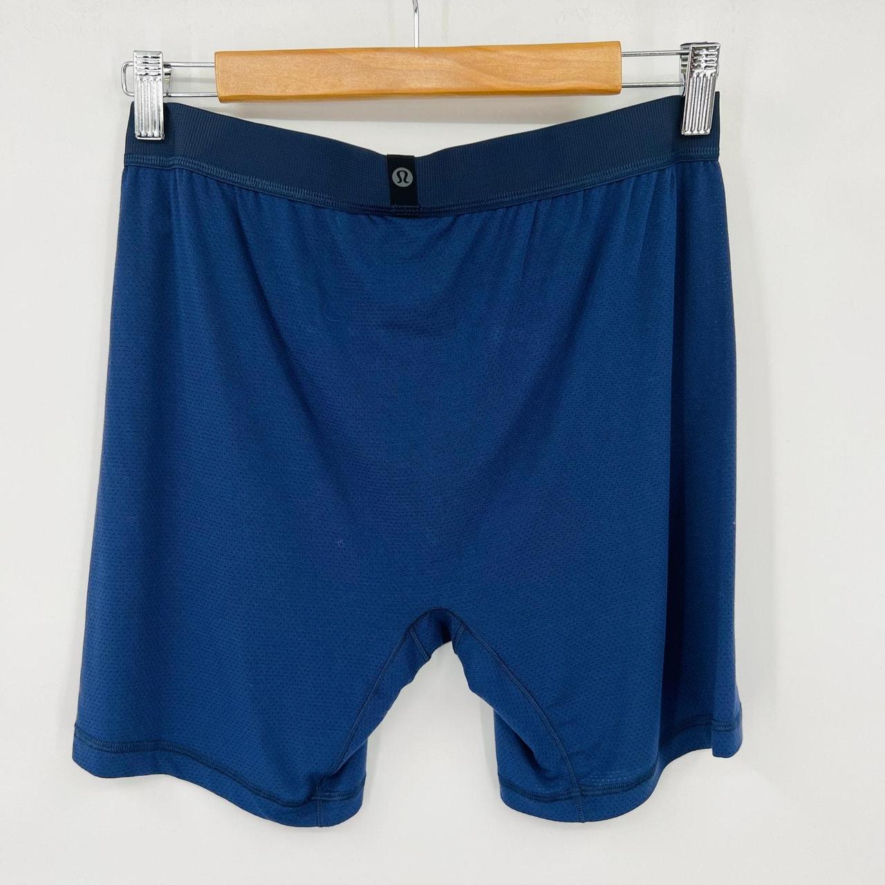 Lululemon Navy Blue Base Layer Boxer Briefs Size... - Depop