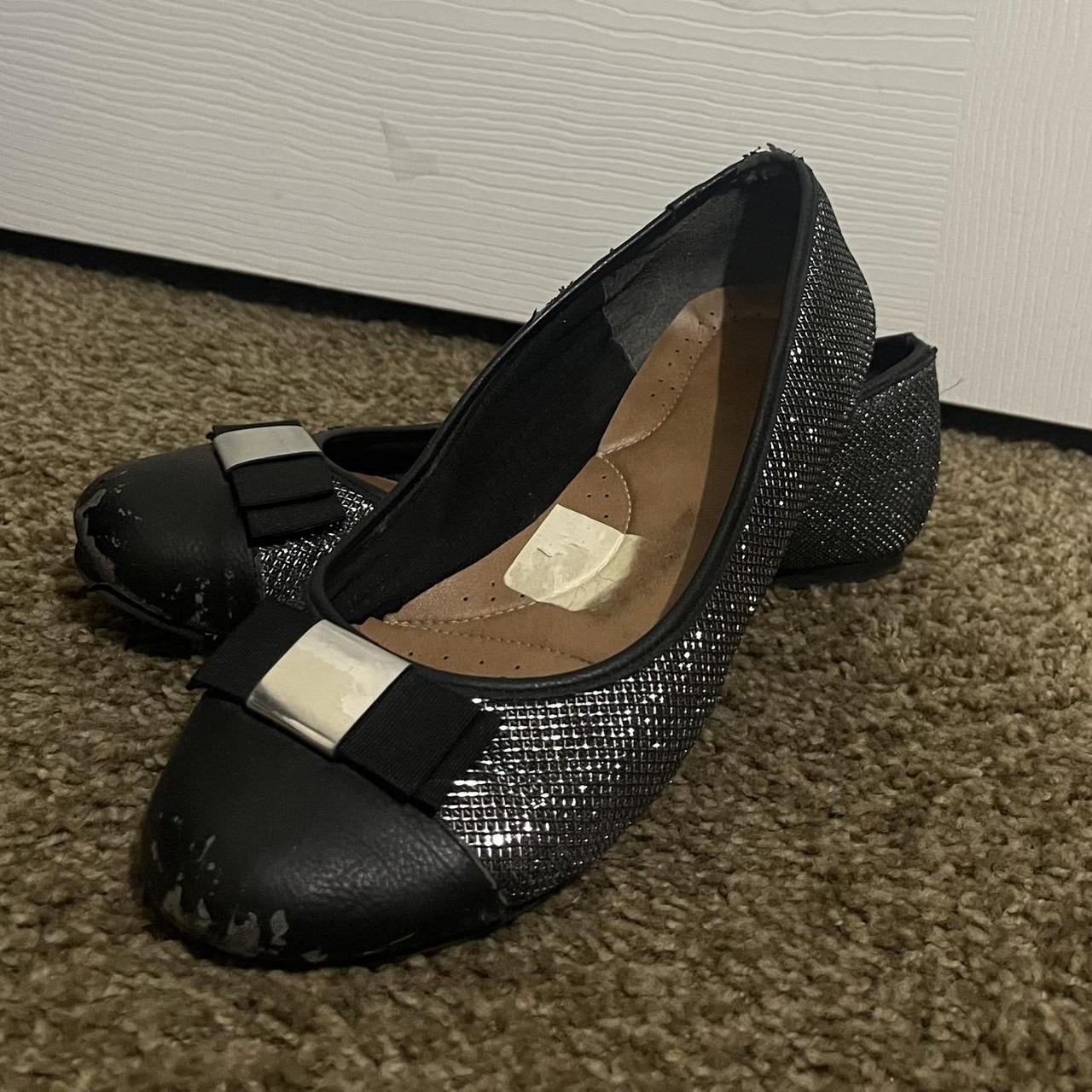 Flat Black Shoes (slightly decolores in the tip) - Depop