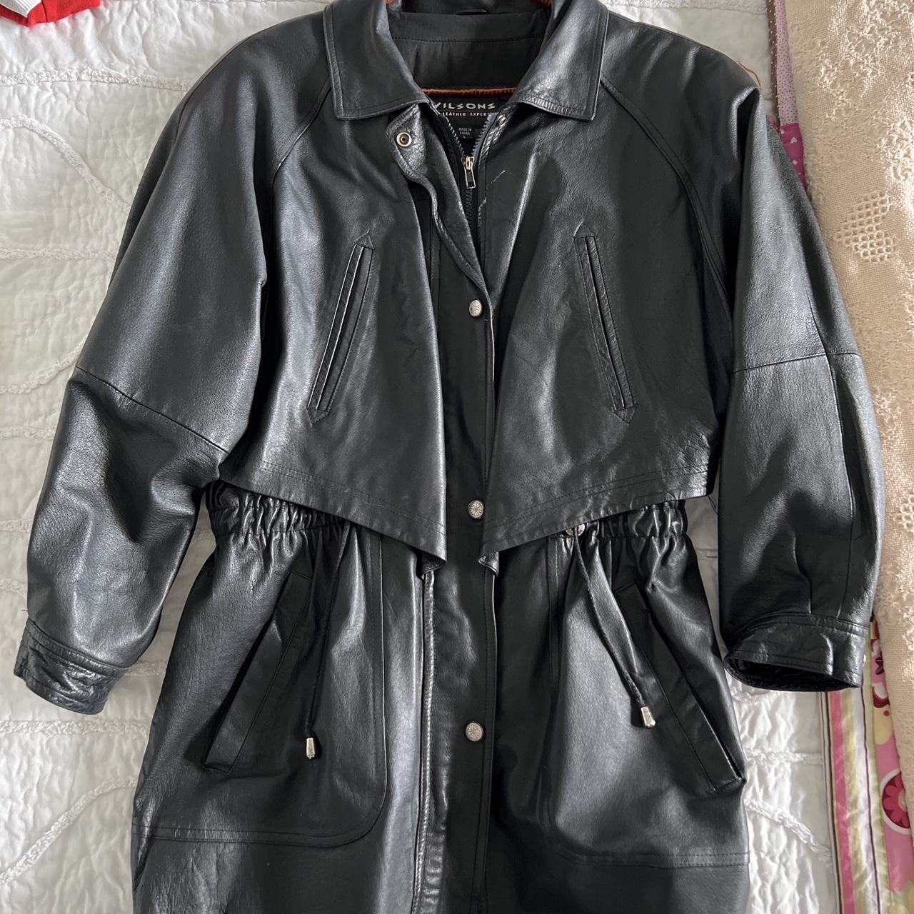 Wilsons Leather Trench Great jacket! Has some wear-... - Depop