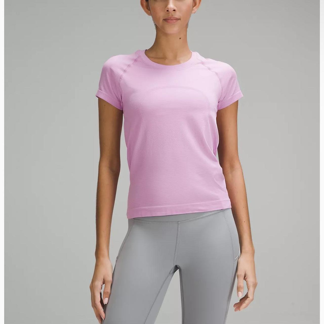 Pink lululemon shirt 2.5 length Size 2 Originally... Depop