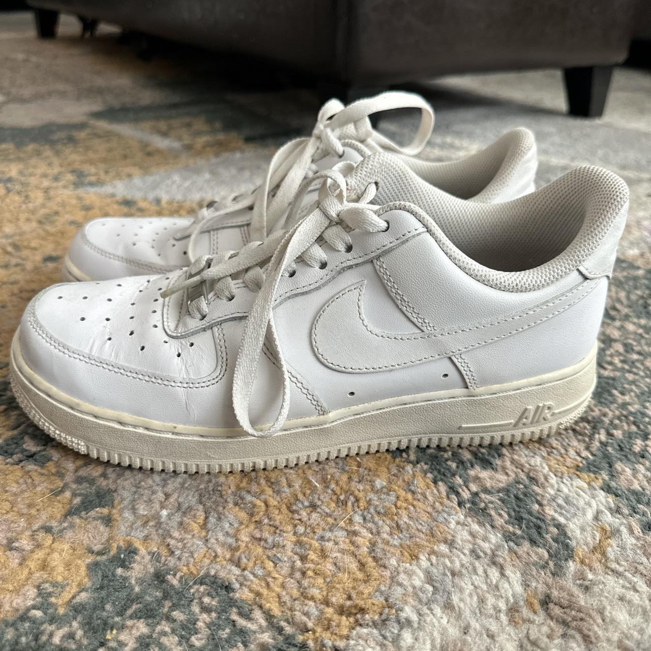 White Air Force shoes, worn few times, size 8.5 - Depop