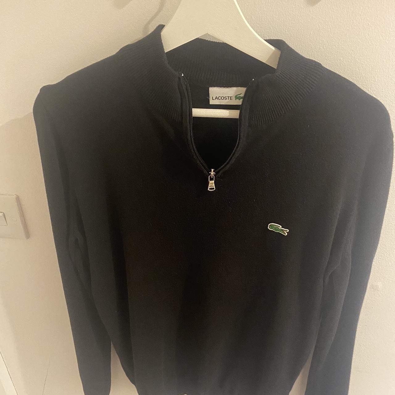 Lacoste black jumper medium size - Depop
