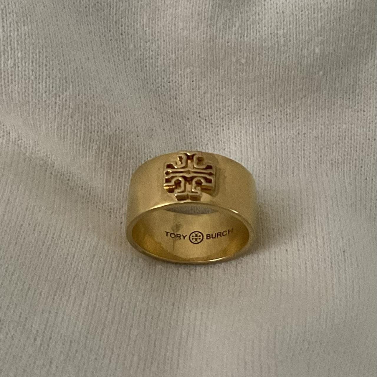 Gold 'Eleanor' ring with logo Tory Burch - GenesinlifeShops NC