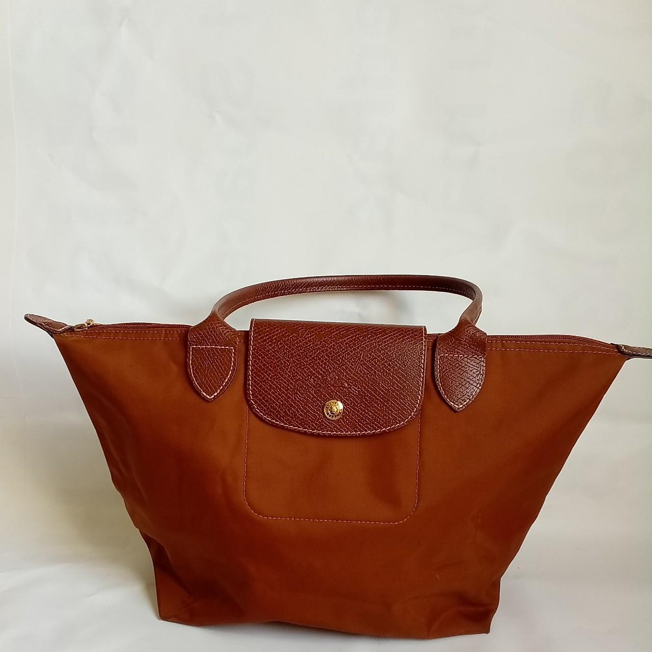 Longchamp Pliage Tote Bag M Size Orange Nylon... - Depop