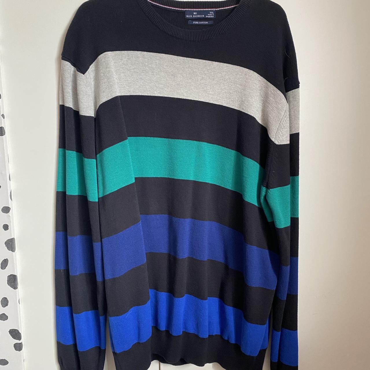 Men's Blue and Navy Jumper | Depop