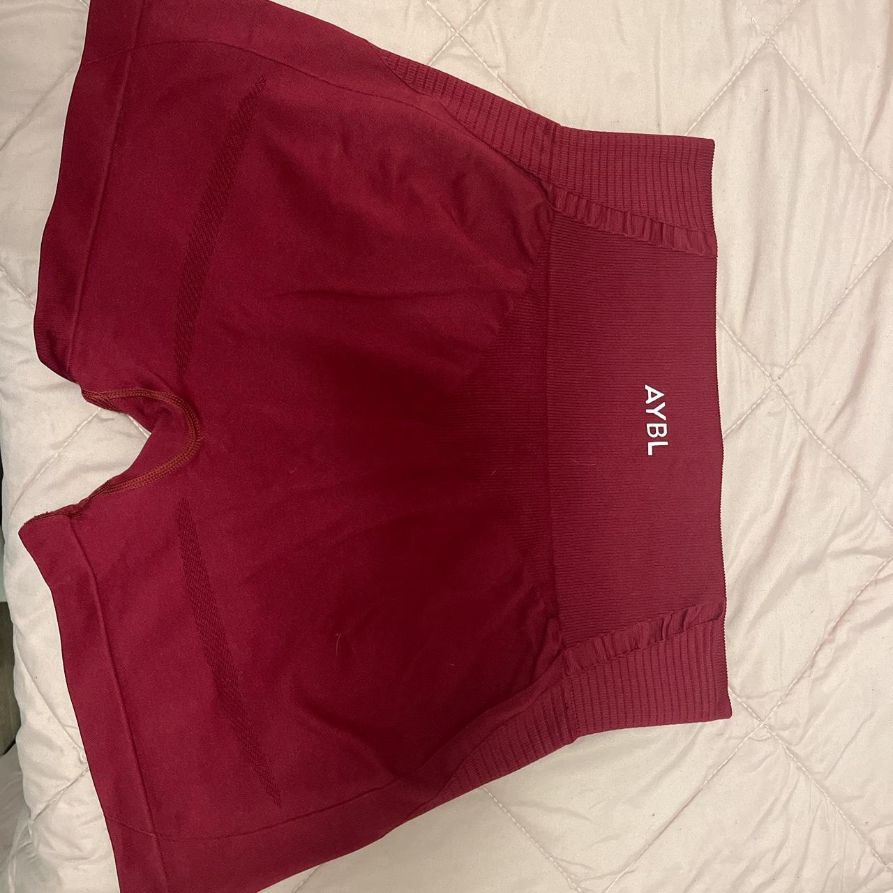 AYBL Seamless Red Gym Shorts - Depop