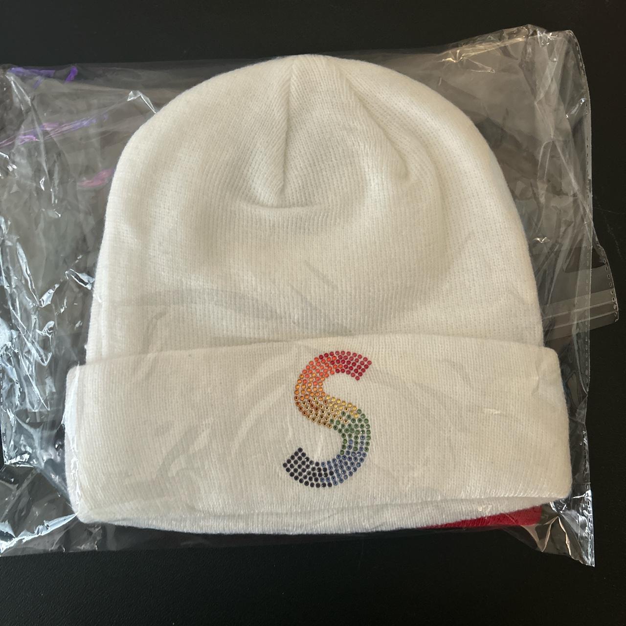 Supreme New Era Swarovski S logo beanie #swarovski... - Depop