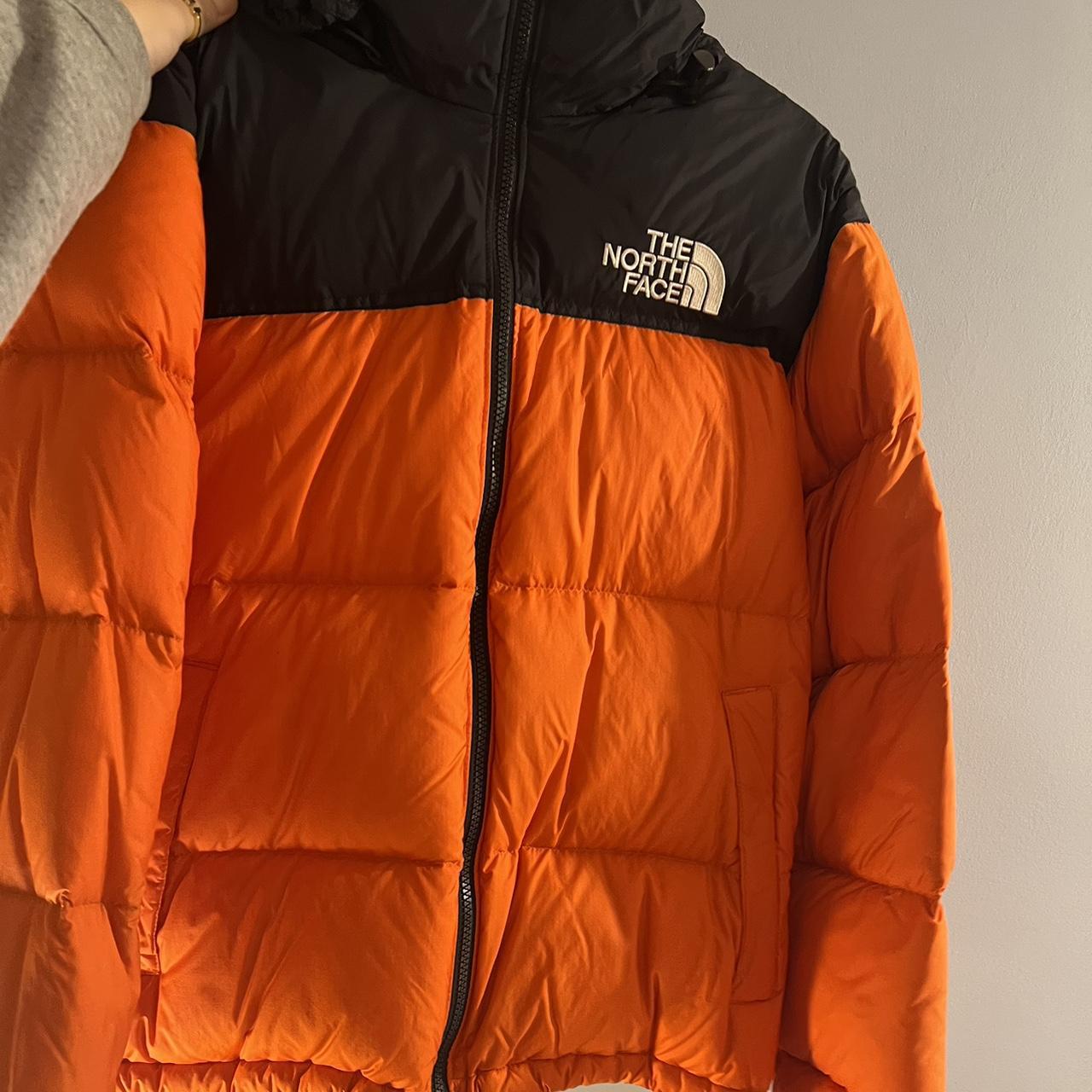 Supreme the north hot sale face nuptse orange