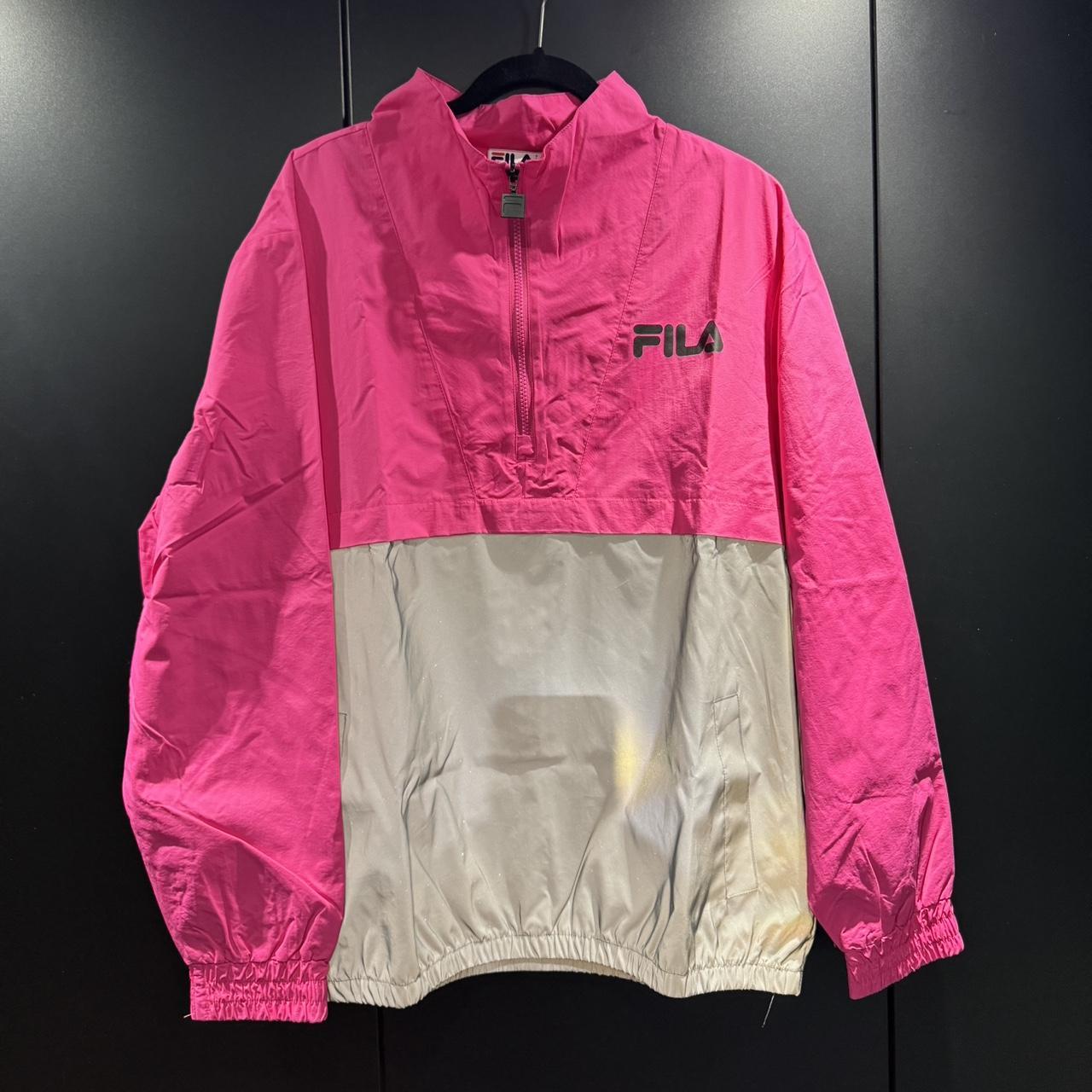 FILA Quarter Zip Windbreaker With 3M reflective. Depop