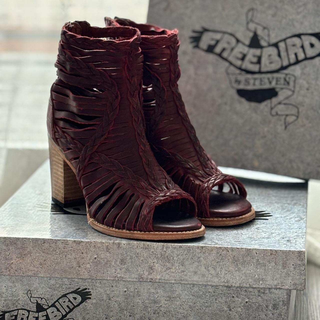 Freebird by Steve Madden. The Bela Red Wine Bootie