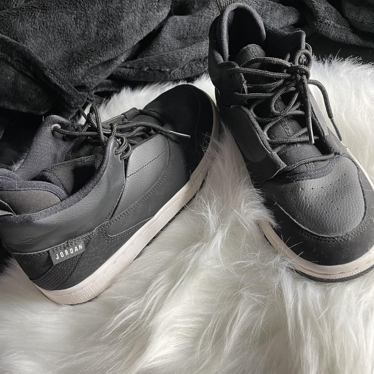 jordan fadeaway shoes black and white