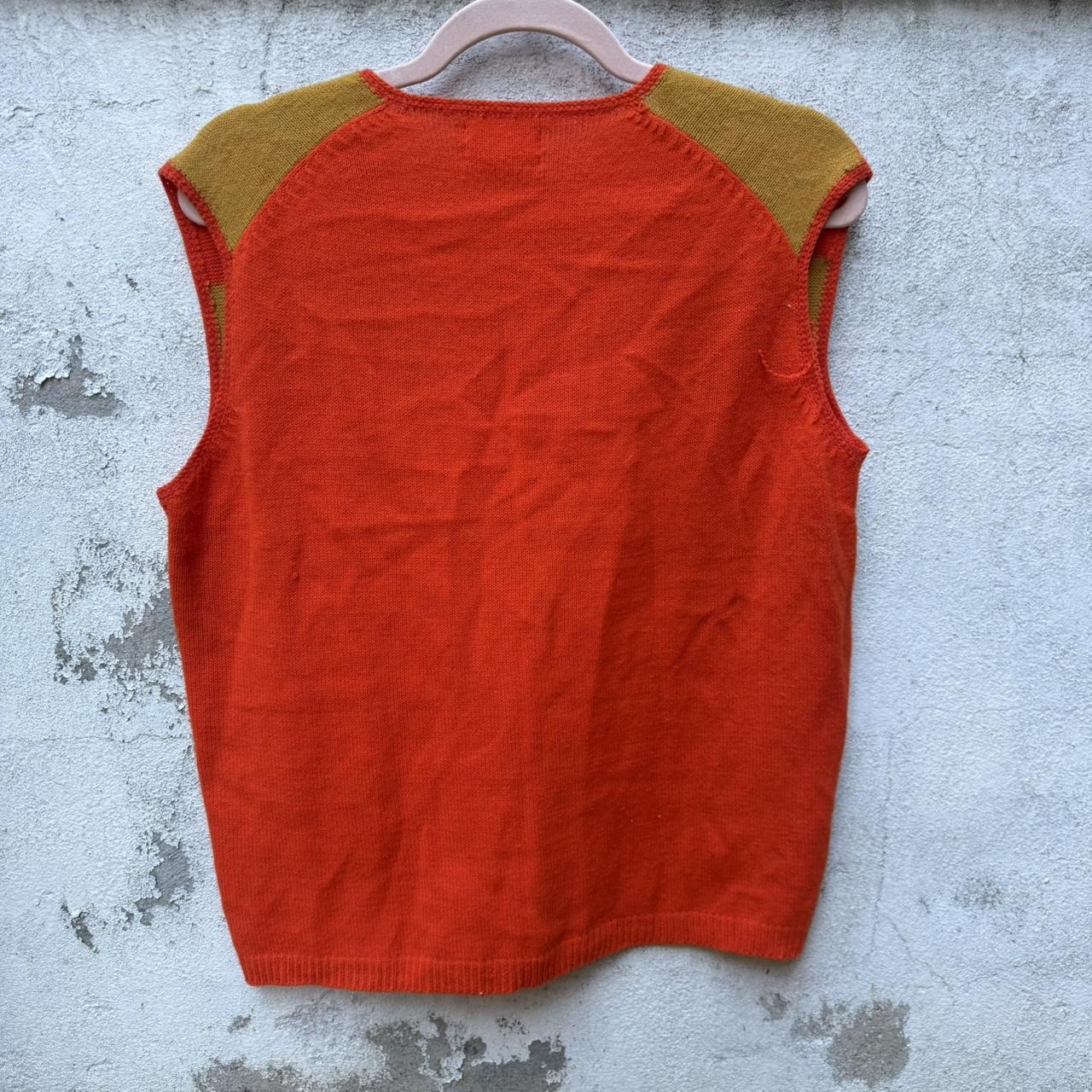 Vintage Women's Tank top - Orange/Multi - L – 60s… - image 5