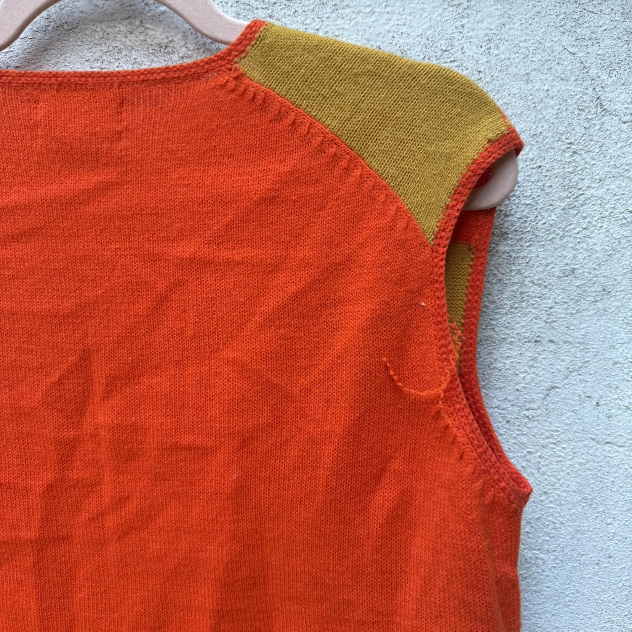 Vintage Women's Tank top - Orange/Multi - L – 60s… - image 6
