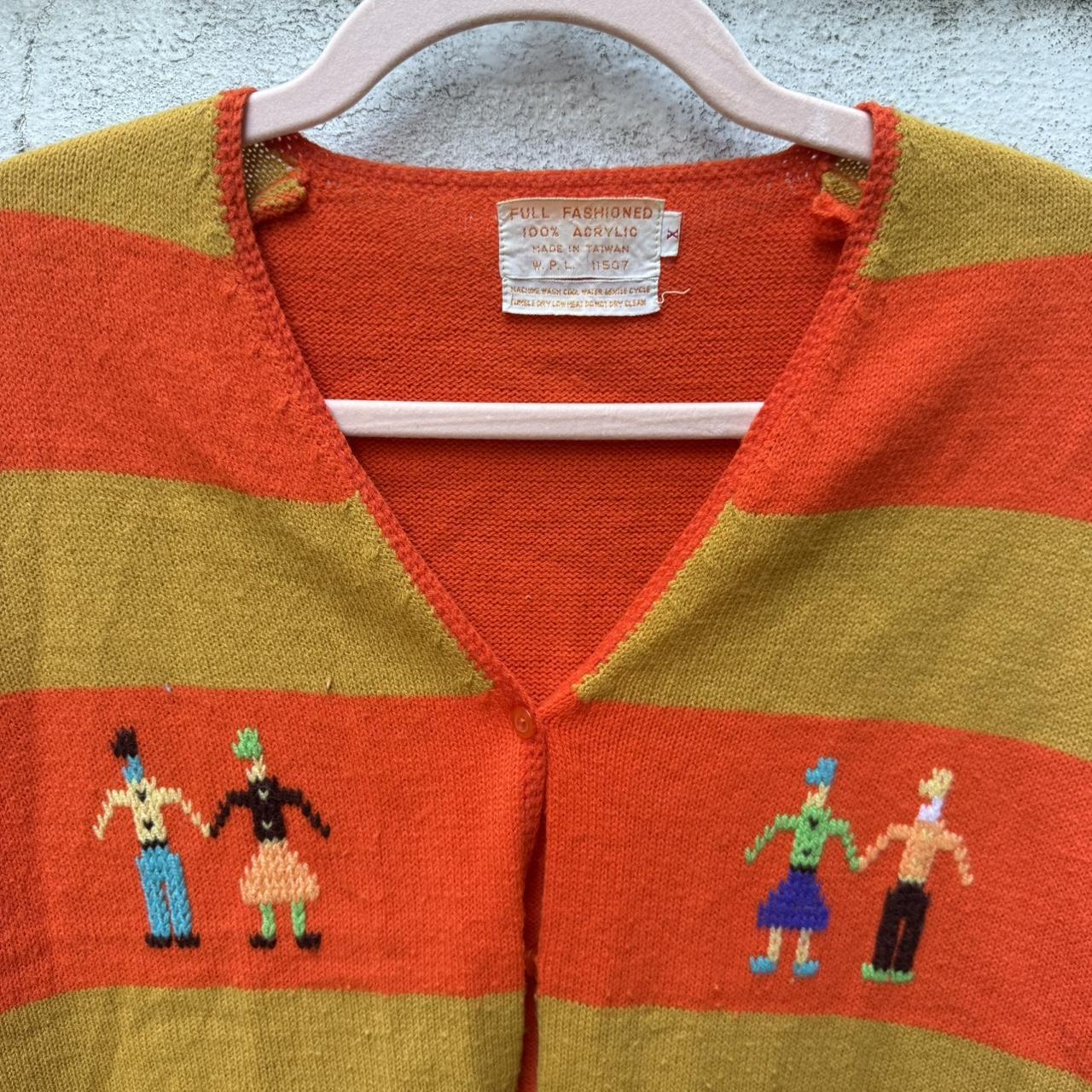 Vintage Women's Tank top - Orange/Multi - L – 60s… - image 2