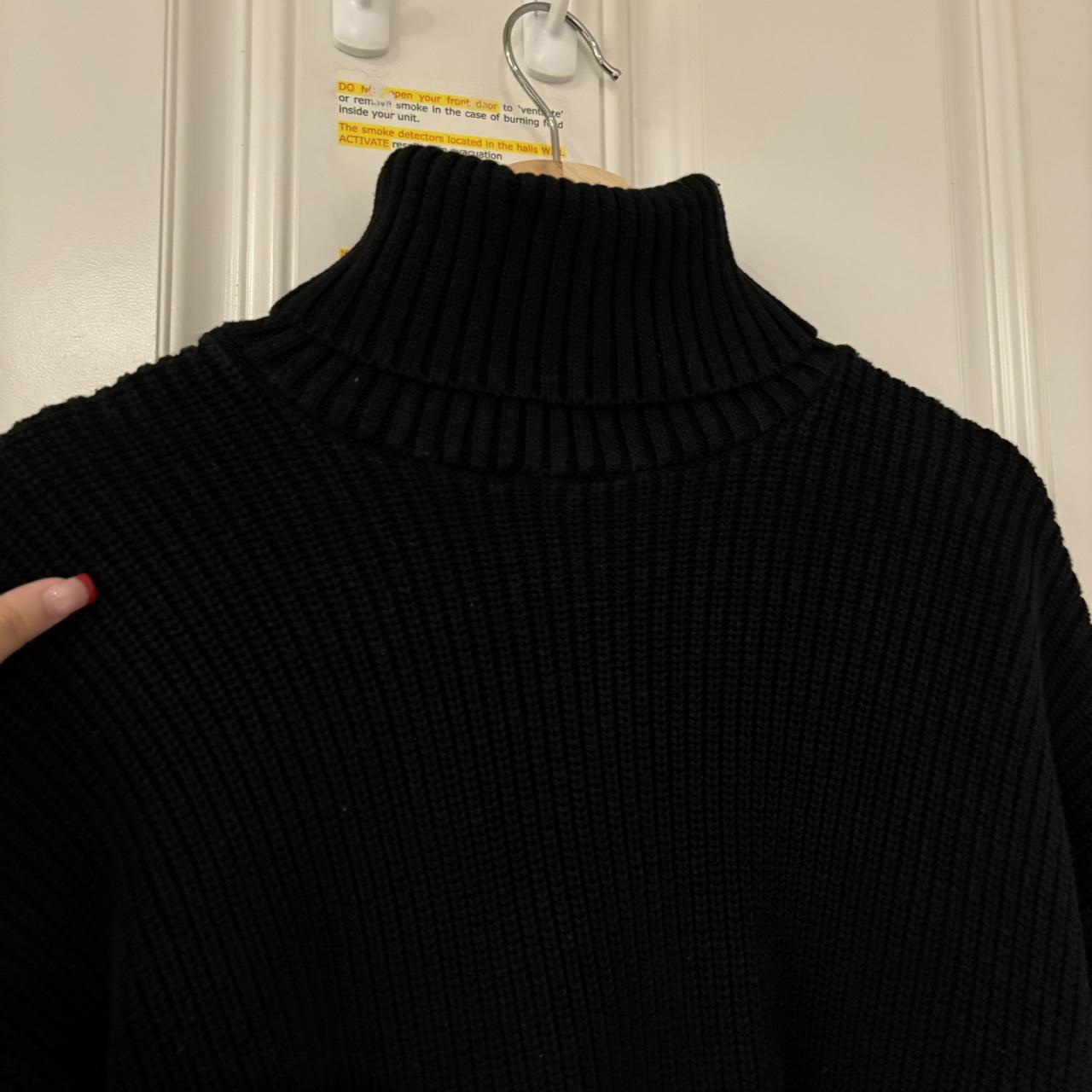 Monki Black Oversized Knit Sweater in Size Depop