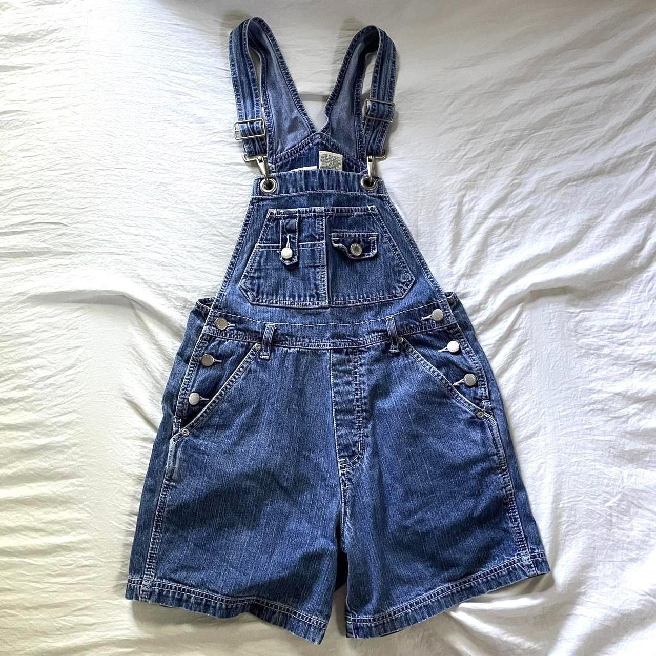 St. John's Bay Women's Blue and Navy Dungarees-overalls | Depop