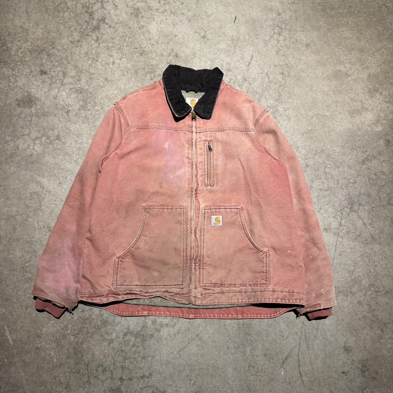 carhartt detroit faded pink red袖丈59cm