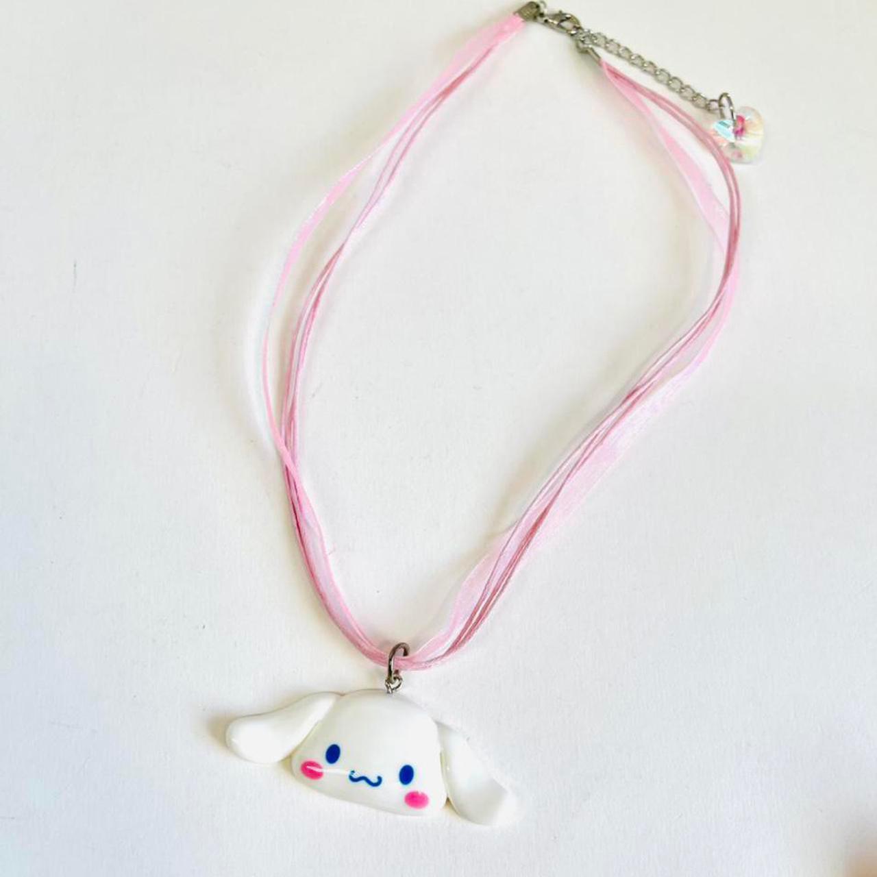 ☁️ Cinnamoroll necklace ☁️ Material : waxed rope - Depop