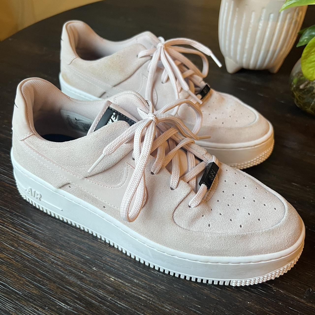 Pink suede clearance air force 1s