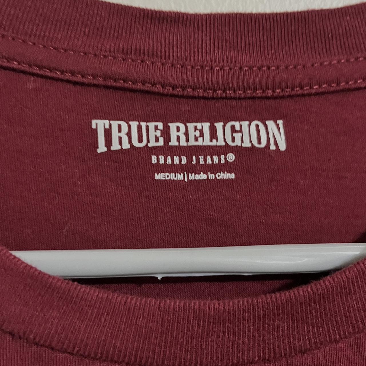 burgundy true religion shirt