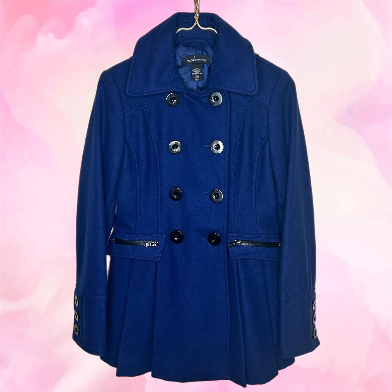 Royal blue peacoat on sale women's