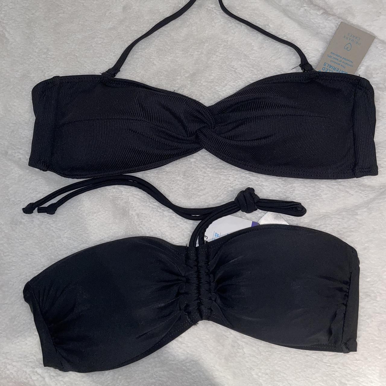 Black Bandeau Bikini Tops X2 Brand New With Tags Depop 3677