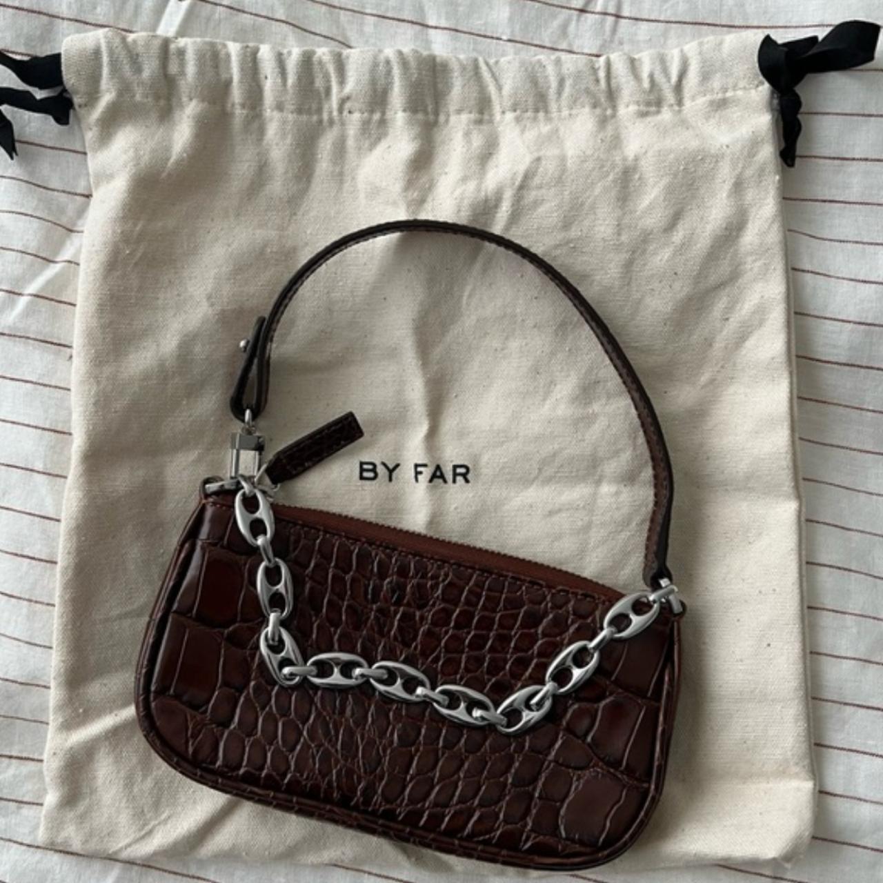 By Far Mini Rachel Nutella Croco Embossed Depop