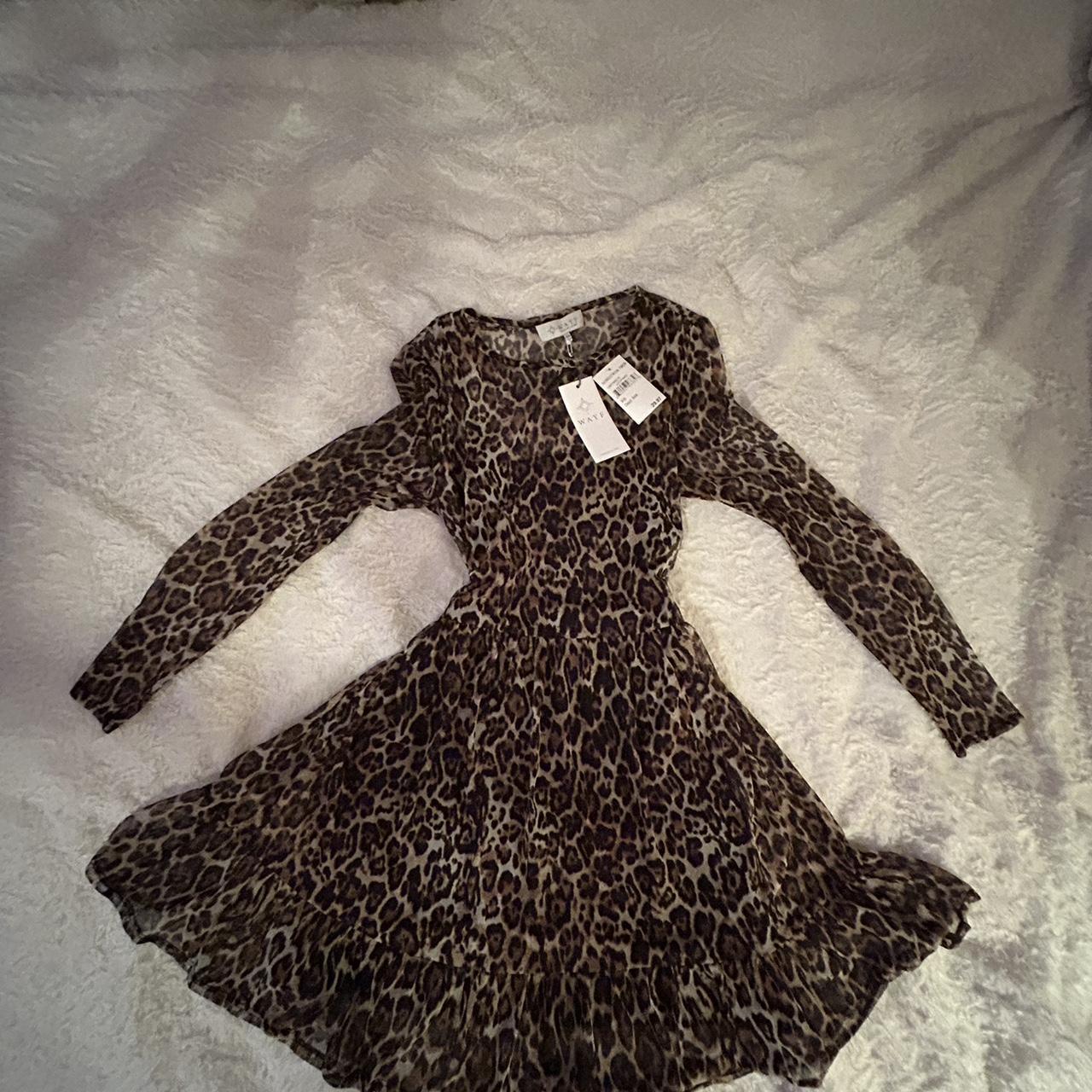 Nordstrom brand Wayf dress. Leopard print long