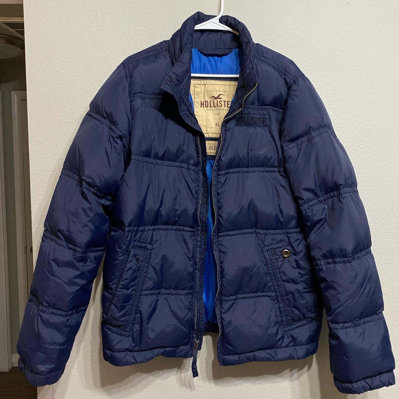 Navy Hollister Puffer Jacket Herren Hollister Navy Blue “Redondo