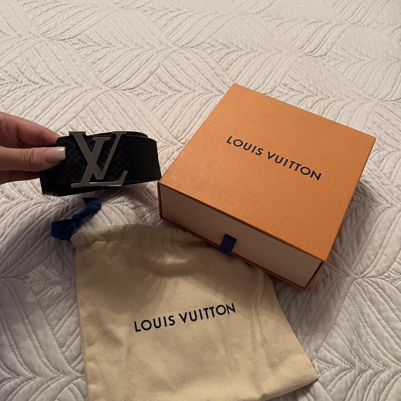 Black Louis Vuitton Belt, Size 42/105, Holes are in