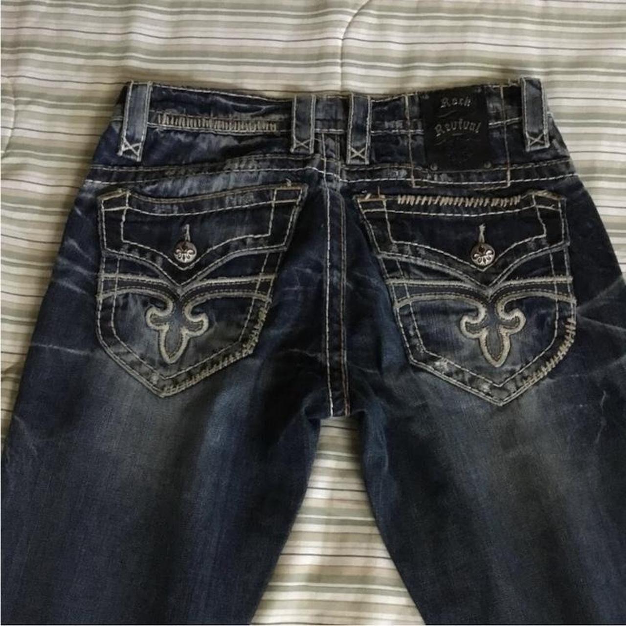 Rock Revival Paul straight jeans -31” waist -34”... - Depop