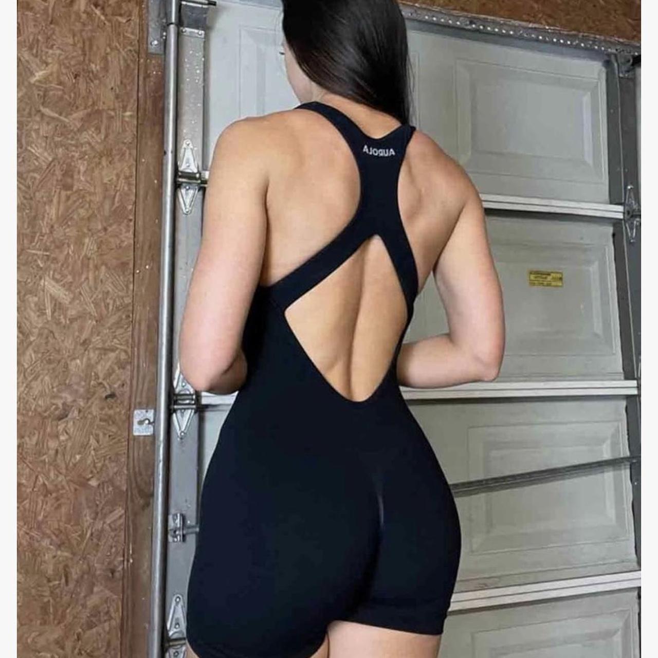 Buy AUROLA Power Romper for Women Workout Yoga Gym Seamless One Piece  Racerback Jumpsuit Tummy Control Padded Sports Bra