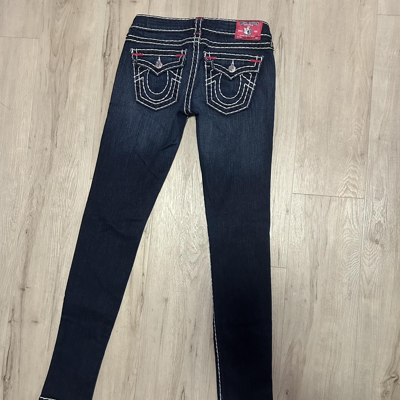 y2k❤️ TRUE RELIGION ピンクステッチ ローライズ フレアパンツ y2k❤️ TRUE RELIGION ピンクステッチ ローライズ フレアパンツ