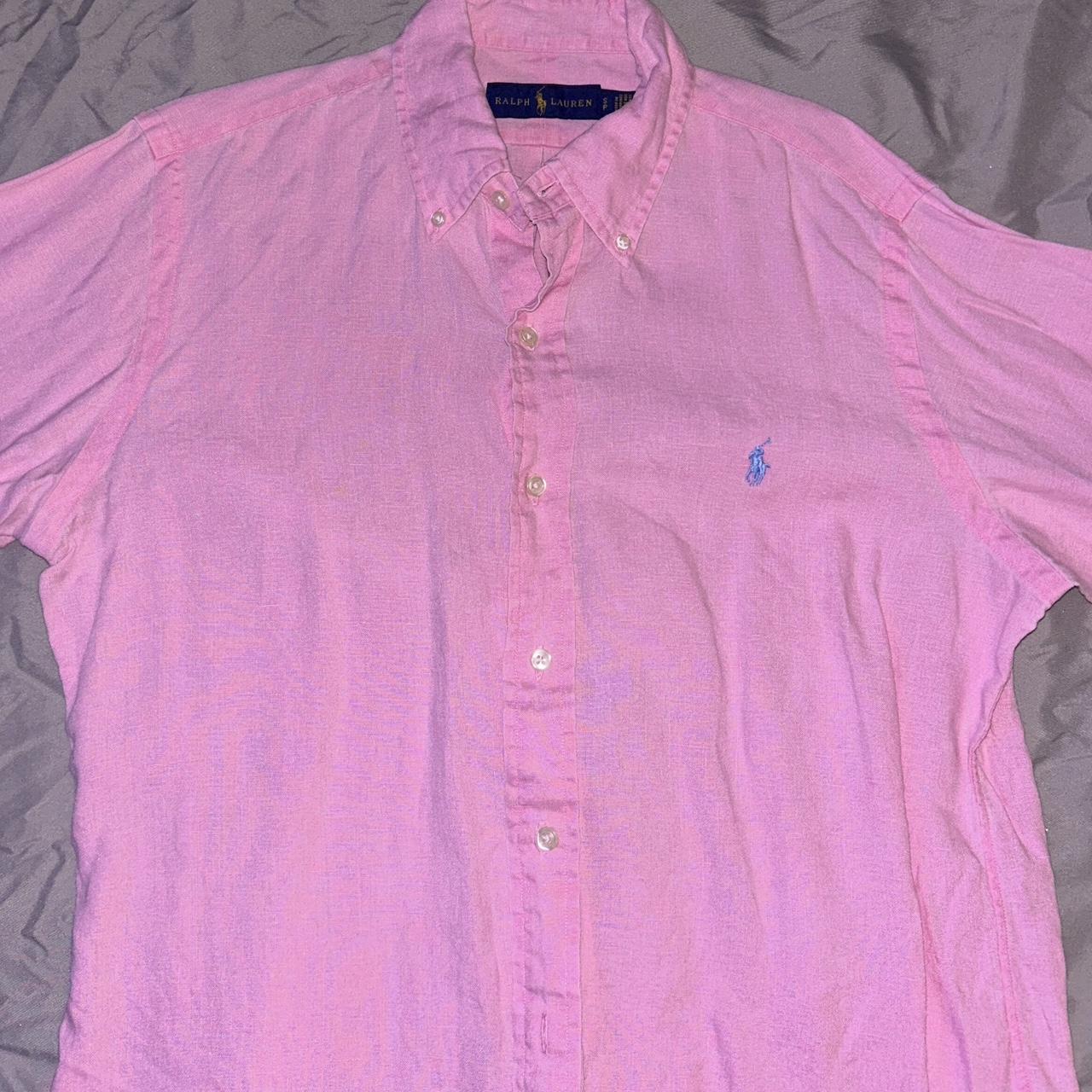 Polo Ralph Lauren Pink Dress Shirt. Worn a handful... - Depop