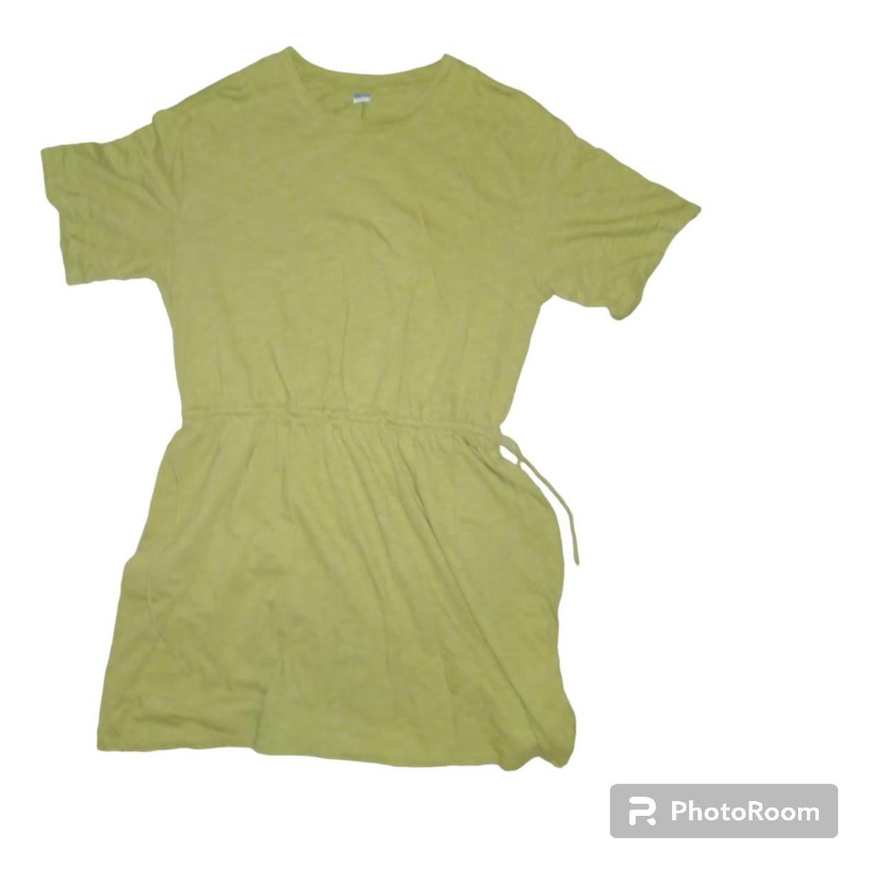 Large sage green Old Navy drawstring waist midi dress Depop