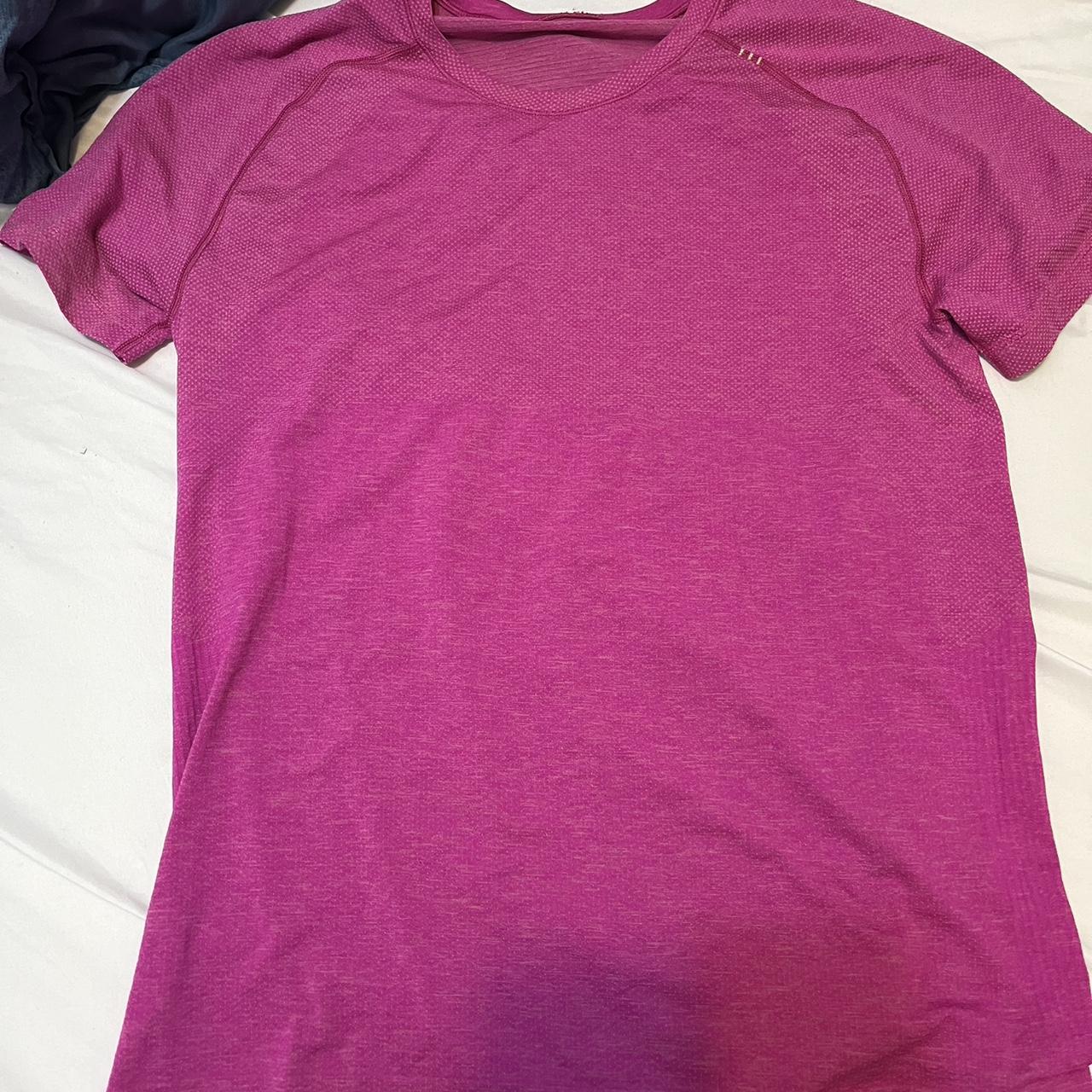 lululemon men’s metal vent tech pink worn once no... Depop