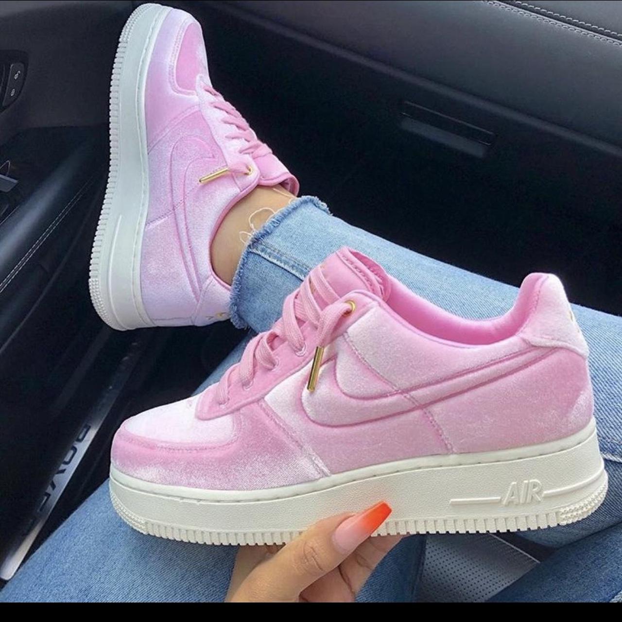 Nike Air Force Low Premium 3 Velour Pink Rise Rare. Depop