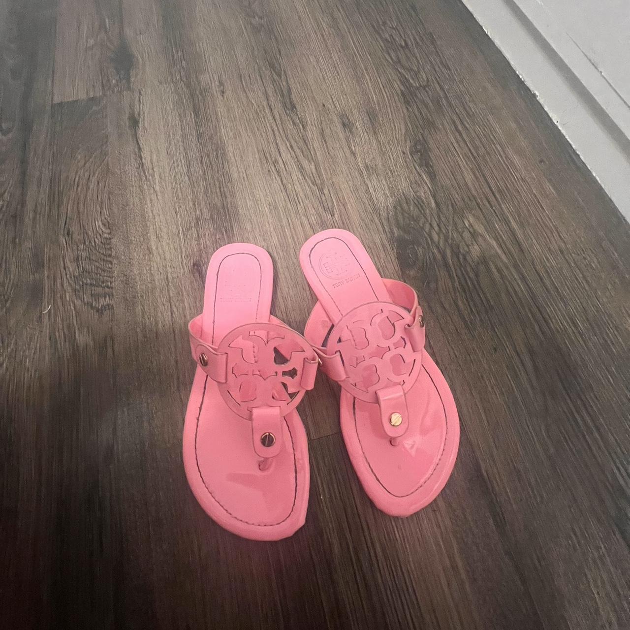 hot pink tory burch sandals - Depop
