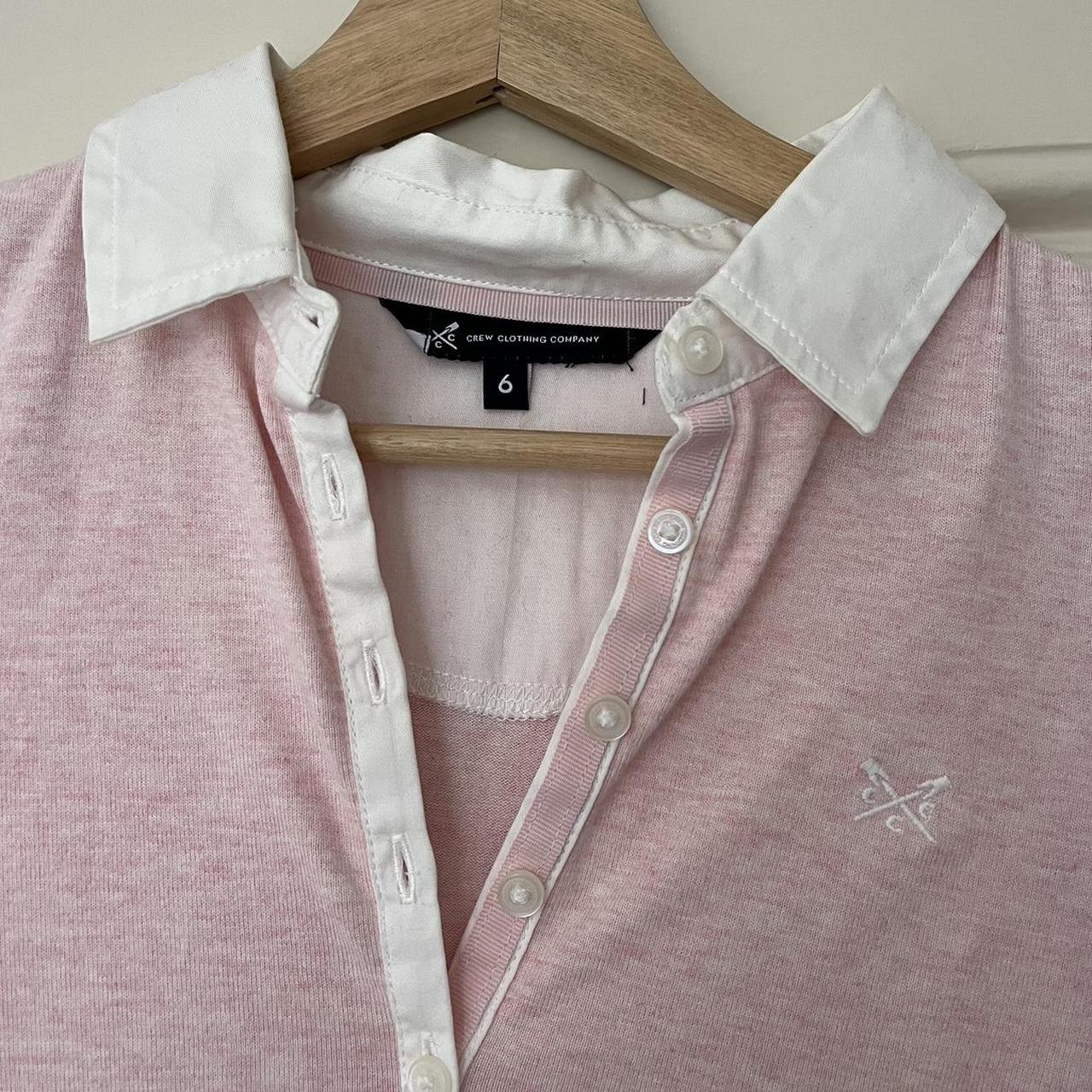 Brand new pink Crew polo/rugby shirt, size Depop