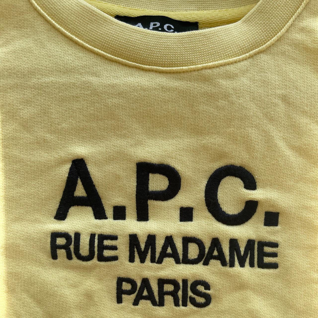 A.P.C. Tina Crewneck Sweatshirt , Pale Yellow | Size...