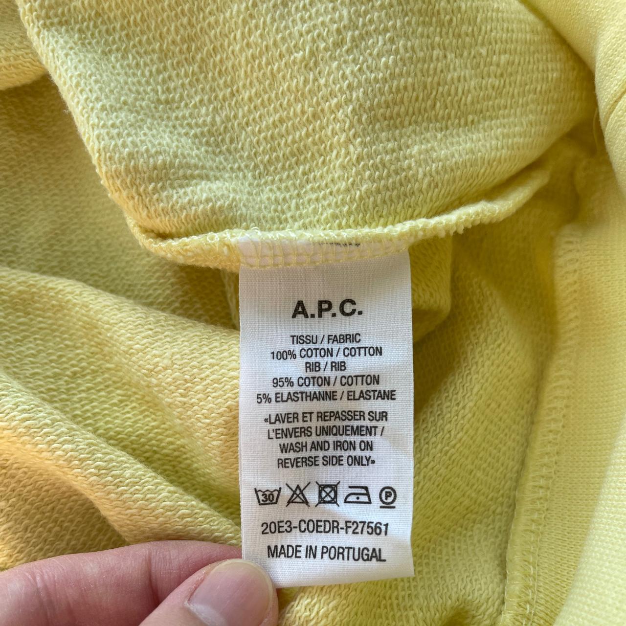 A.P.C. Tina Crewneck Sweatshirt , Pale Yellow | Size...