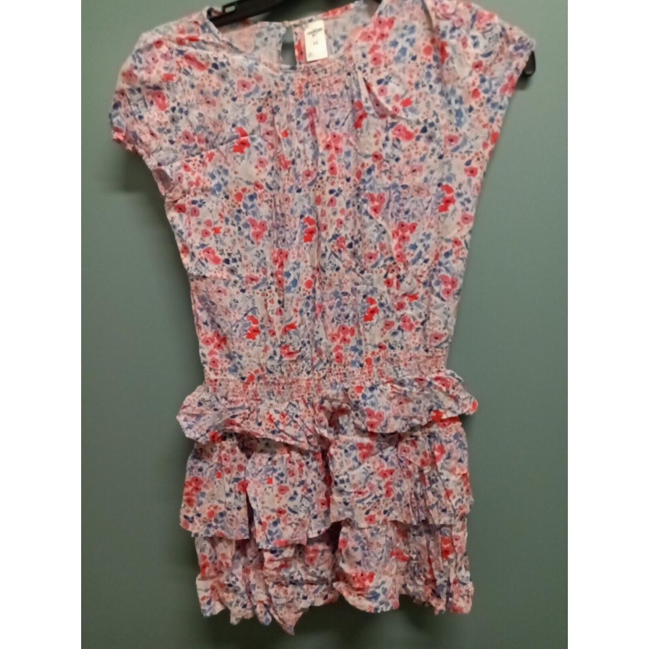 Osh Gosh Size 12 Dress Pink Flowers Layered On... - Depop