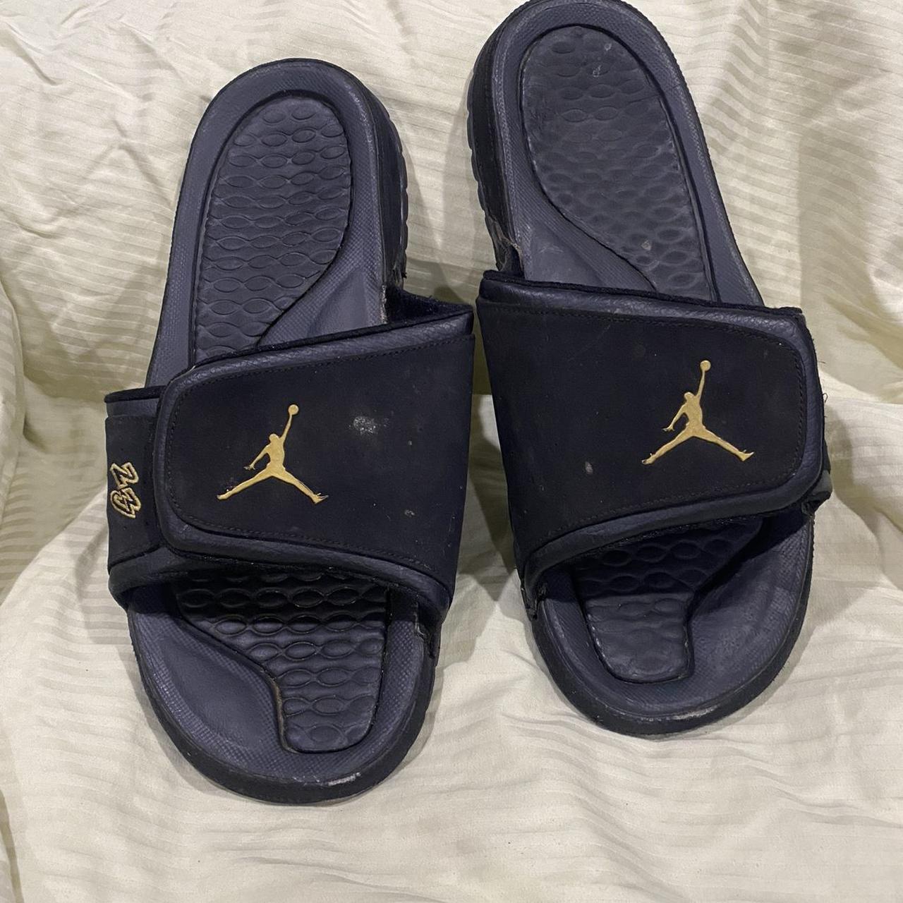 Air Jordan Hydro 2 Mens Slides Black and Gold